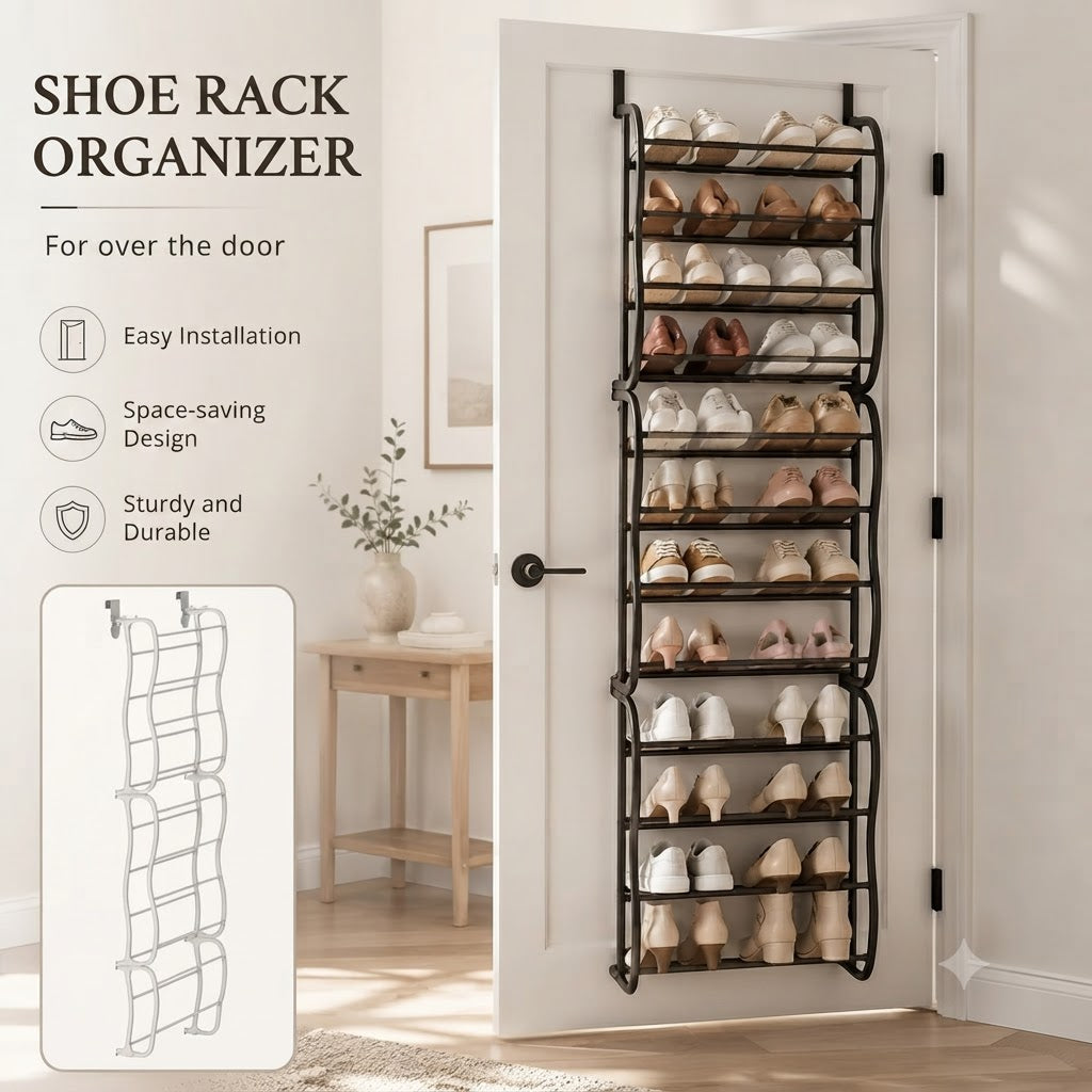 Over-the-Door Shoe Rack – No Drilling Required