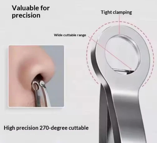 Stainless Steel Nose Hair Scissors with Rounded Tip