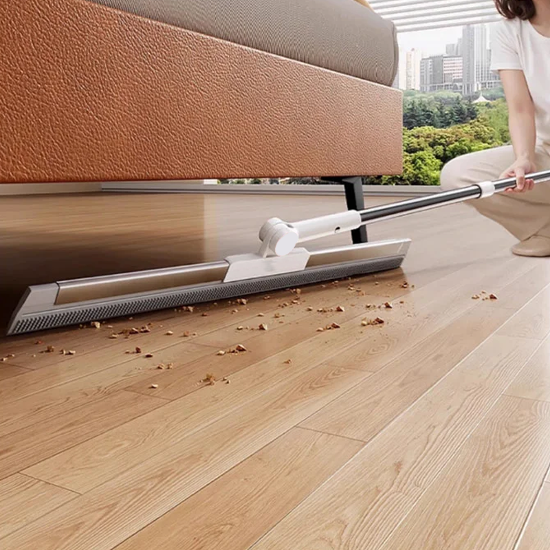 Floor Squeegee with Rubber Lip & TPE Bristles