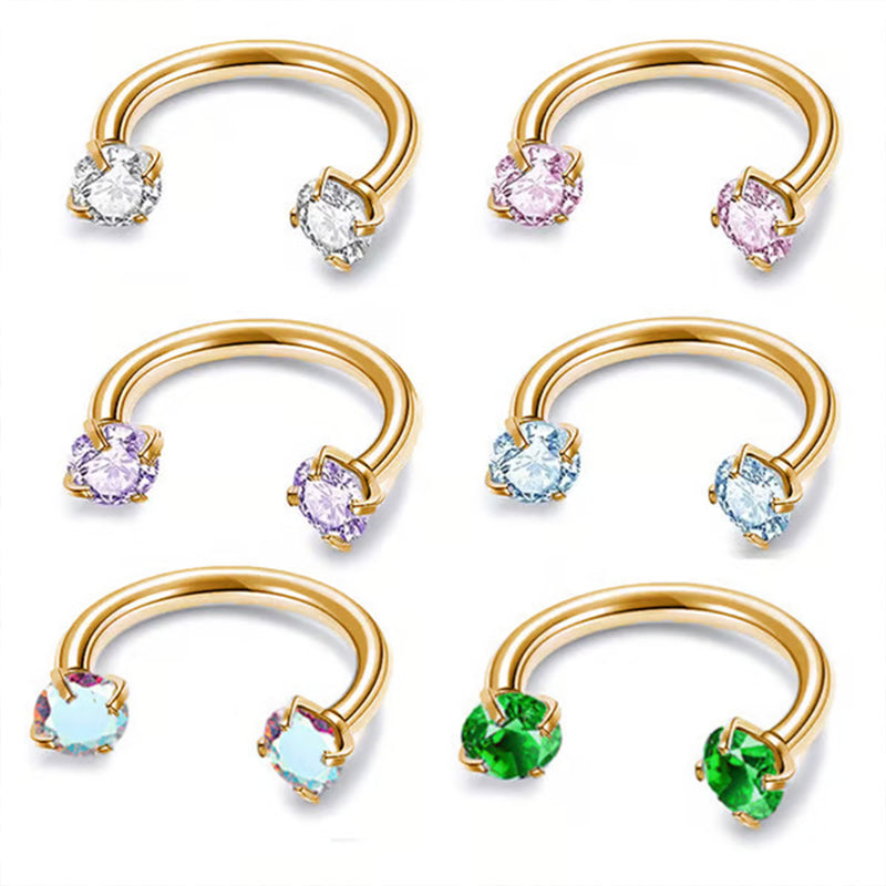 SilkCurve Titanium Horseshoe Nose Ring 18G