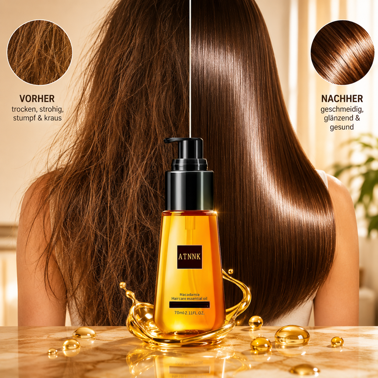 Rose Hair Oil – Nourishing Hair Care Oil Set of 2