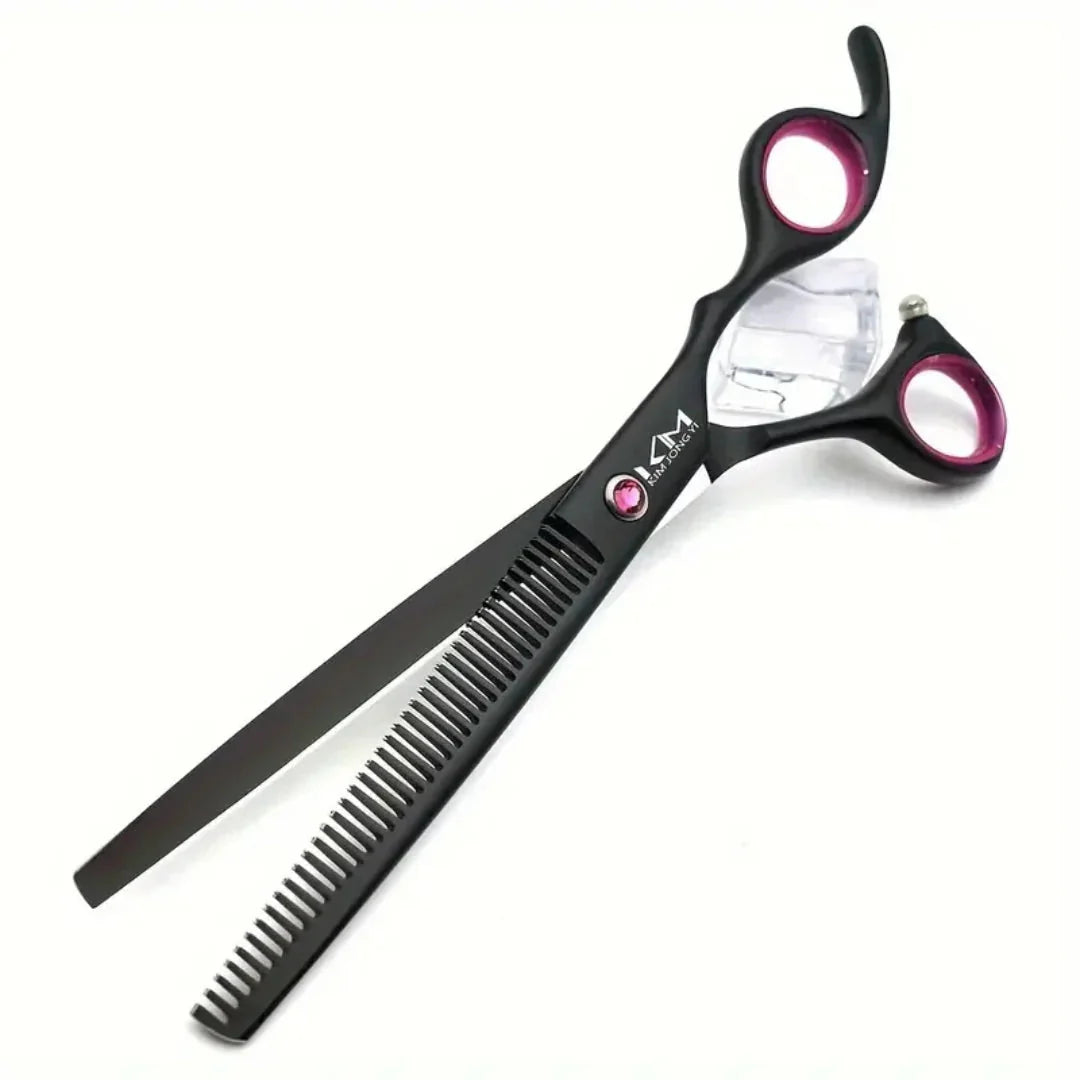 Dog grooming kit with stainless steel blades and ergonomic handles
