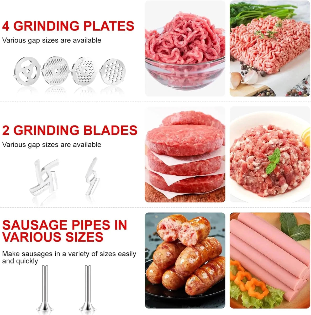GRINDLIVA Meat Grinder Attachment for KitchenAid