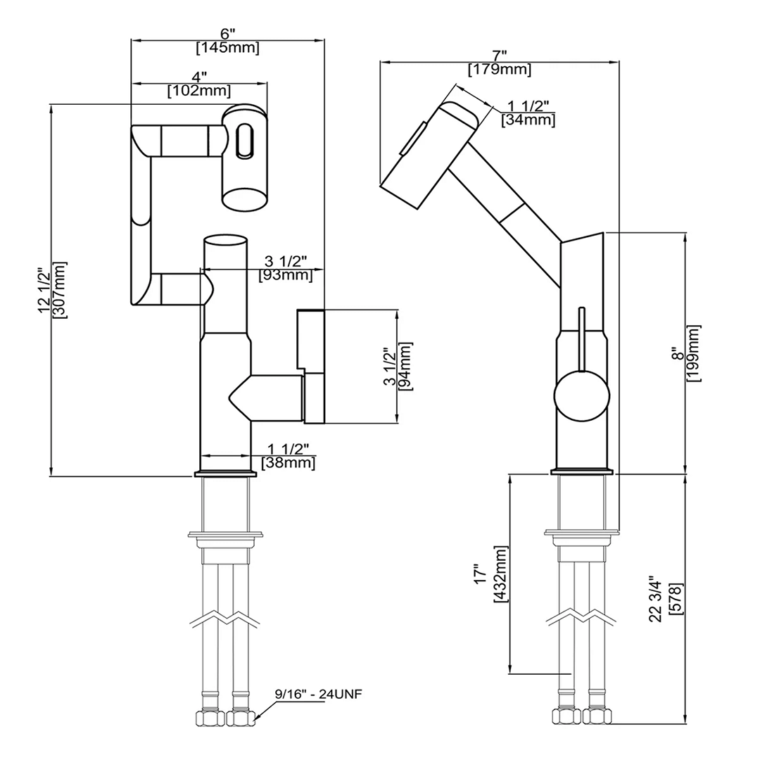 LUSTRAFLOW 360° Faucet with LED Temperature Display