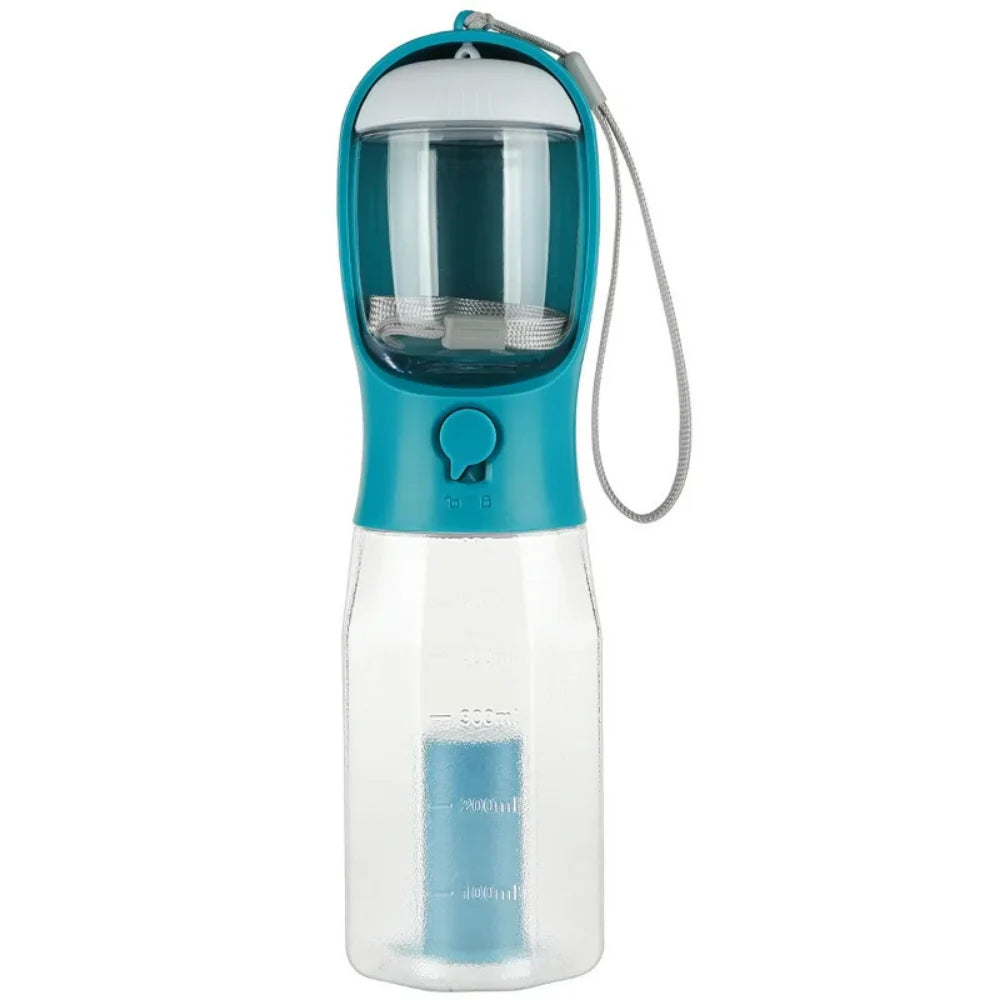 TrailBuddy™ – 3-in-1 Dog Drinking Bottle with Food Container