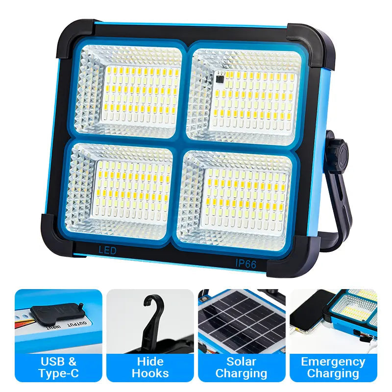 Solar Floodlight with Emergency Battery IP66