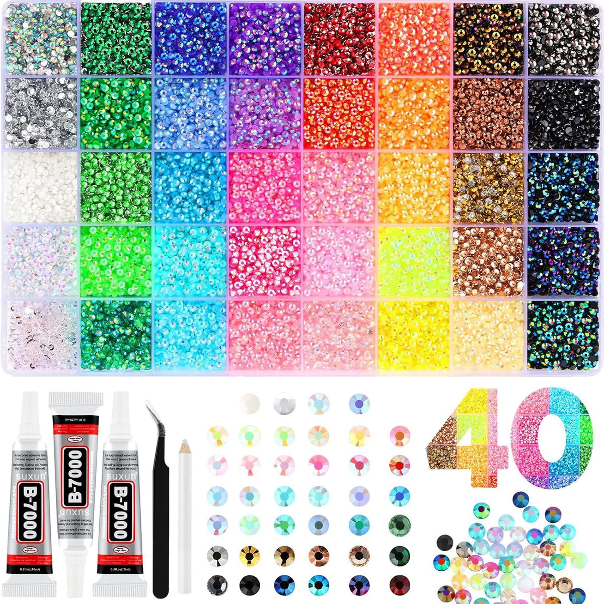 StarlitePop™ Flat Rhinestones — Add Magical Sparkle to Your DIY Projects That Captivates Every Eye!
