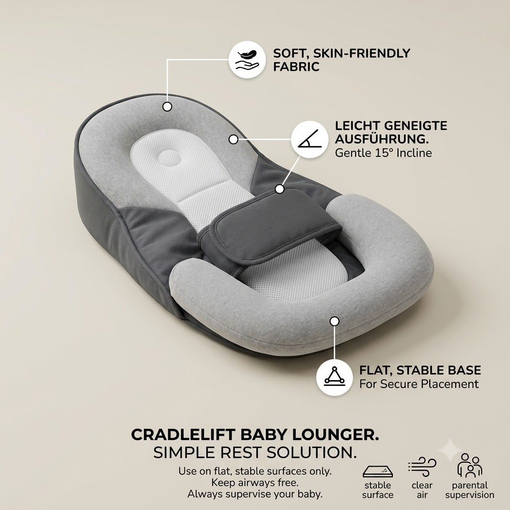 Ergonomic Baby Pillow with Gentle Incline