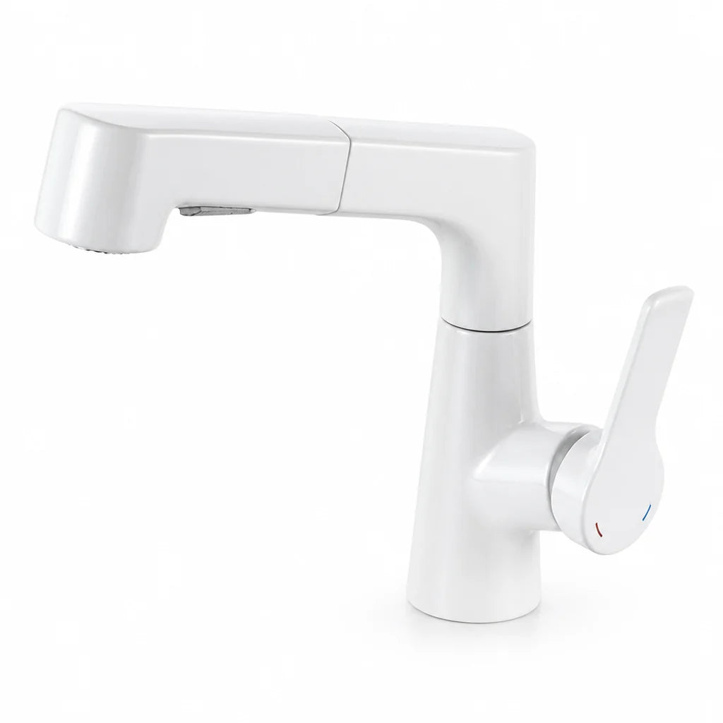 Extendable 360° Swivel Single-Hole Faucet with Ceramic Valve