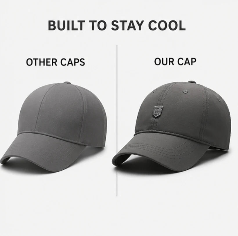 Perforated Sports Cap Men Breathable
