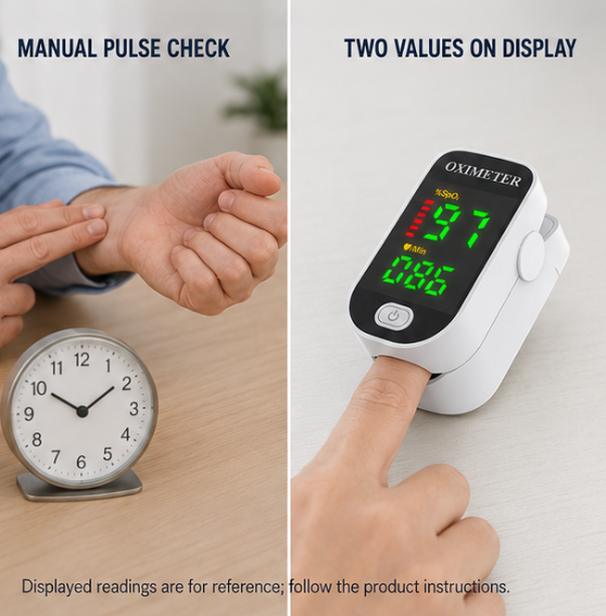 Digital Finger Pulse Oximeter with LED Display