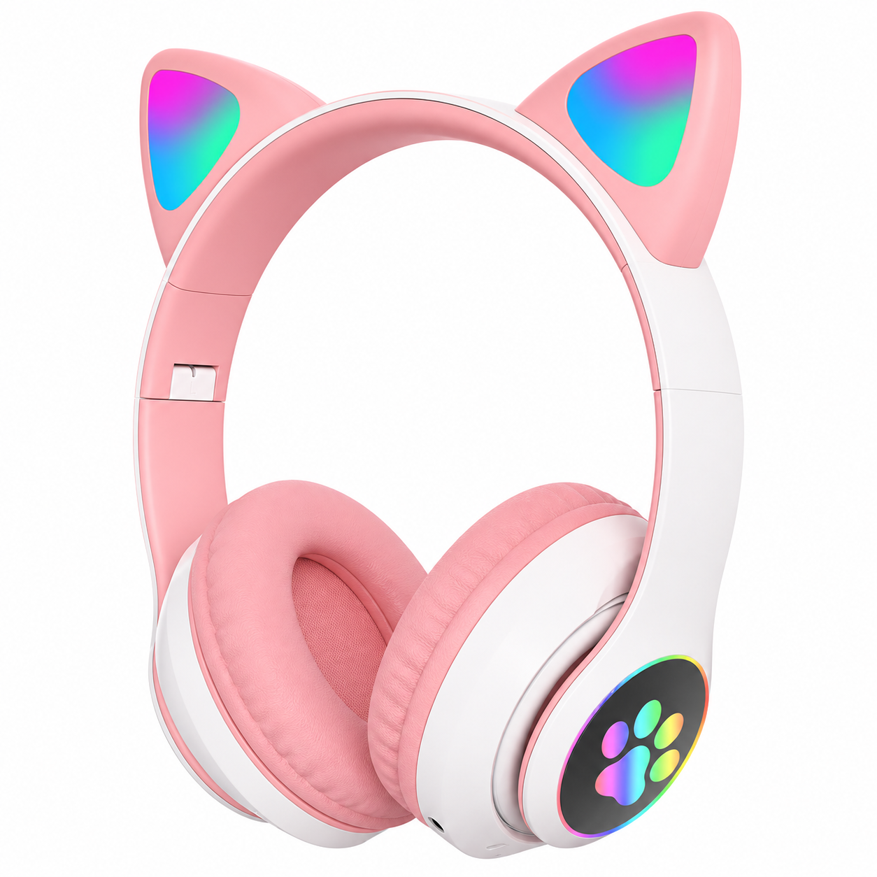 Gaming Headset Cat Ear LED Lighting USB 3.5mm