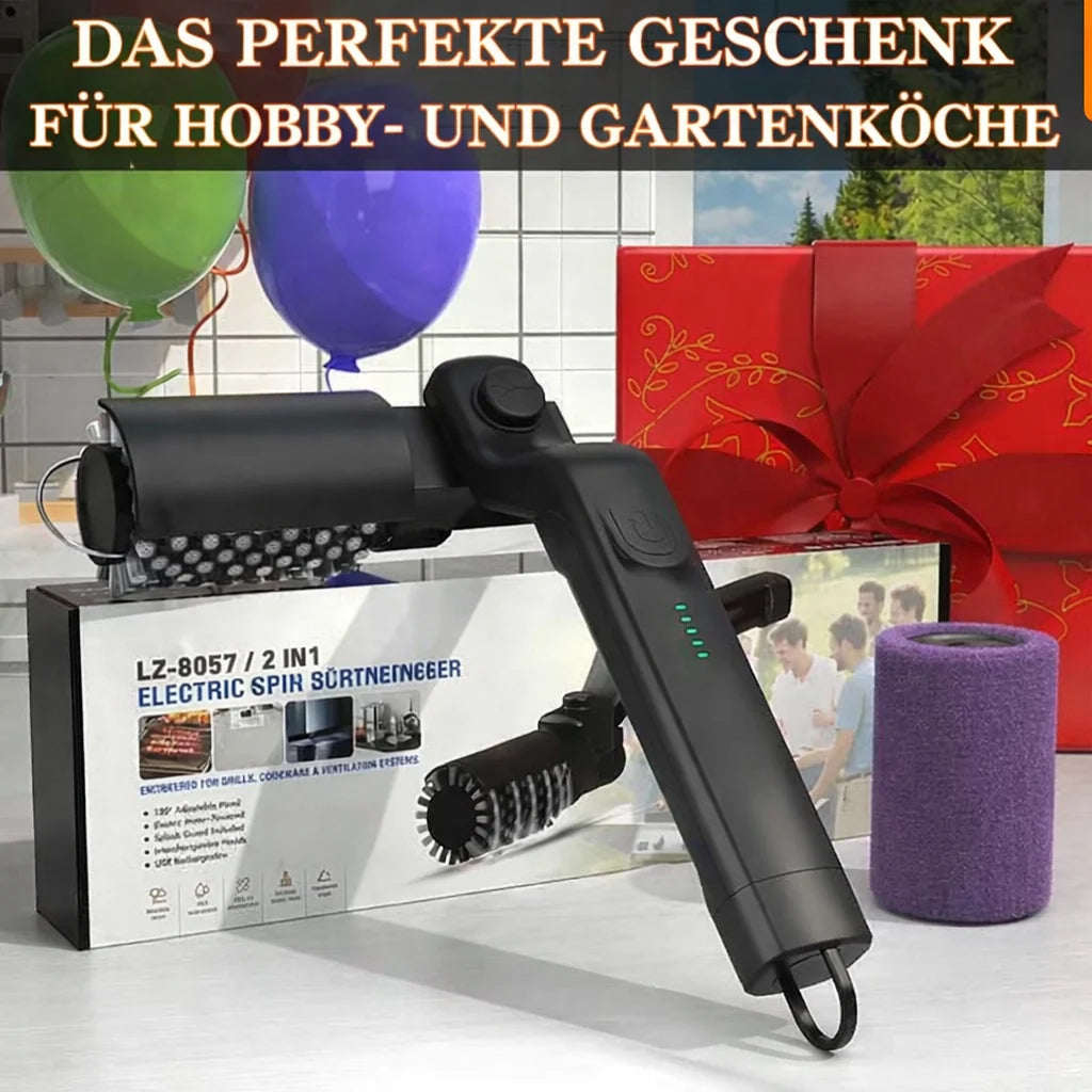 PowerScrubPro™ — Make your grill spotless in no time and enjoy more time with your loved ones!