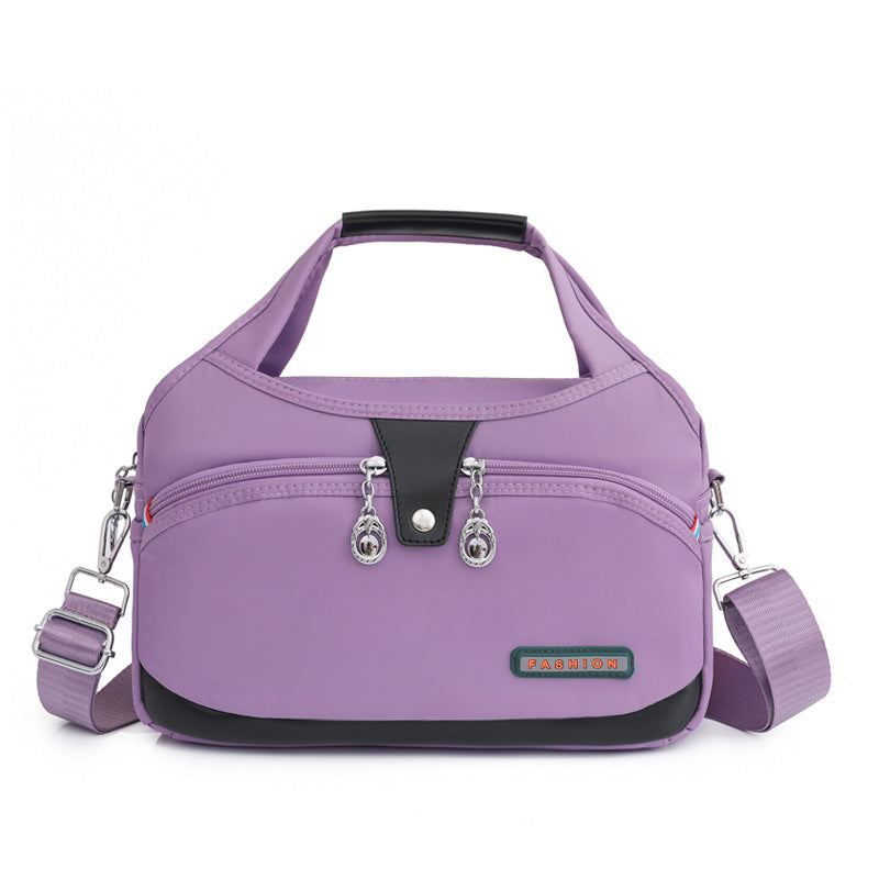 Nylon Crossbody Bag with Anti-Theft Protection