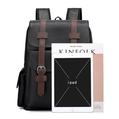 VeroLuxe PU Leather Backpack with Laptop Compartment