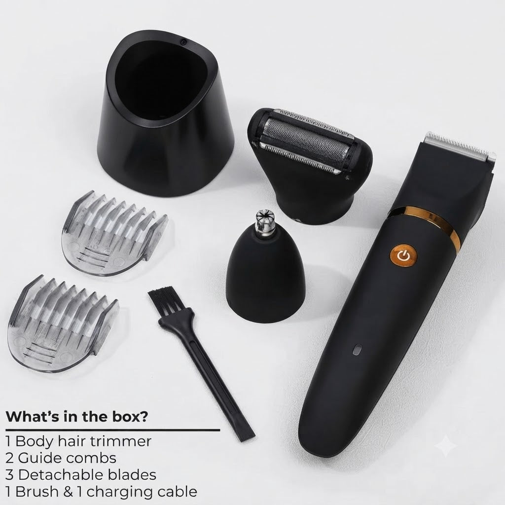 3-in-1 Body Groomer for Men – Electric Body Trimmer