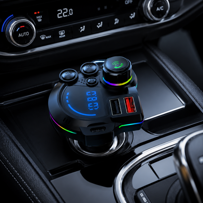 Car FM Transmitter Bluetooth 5.3 Dual USB