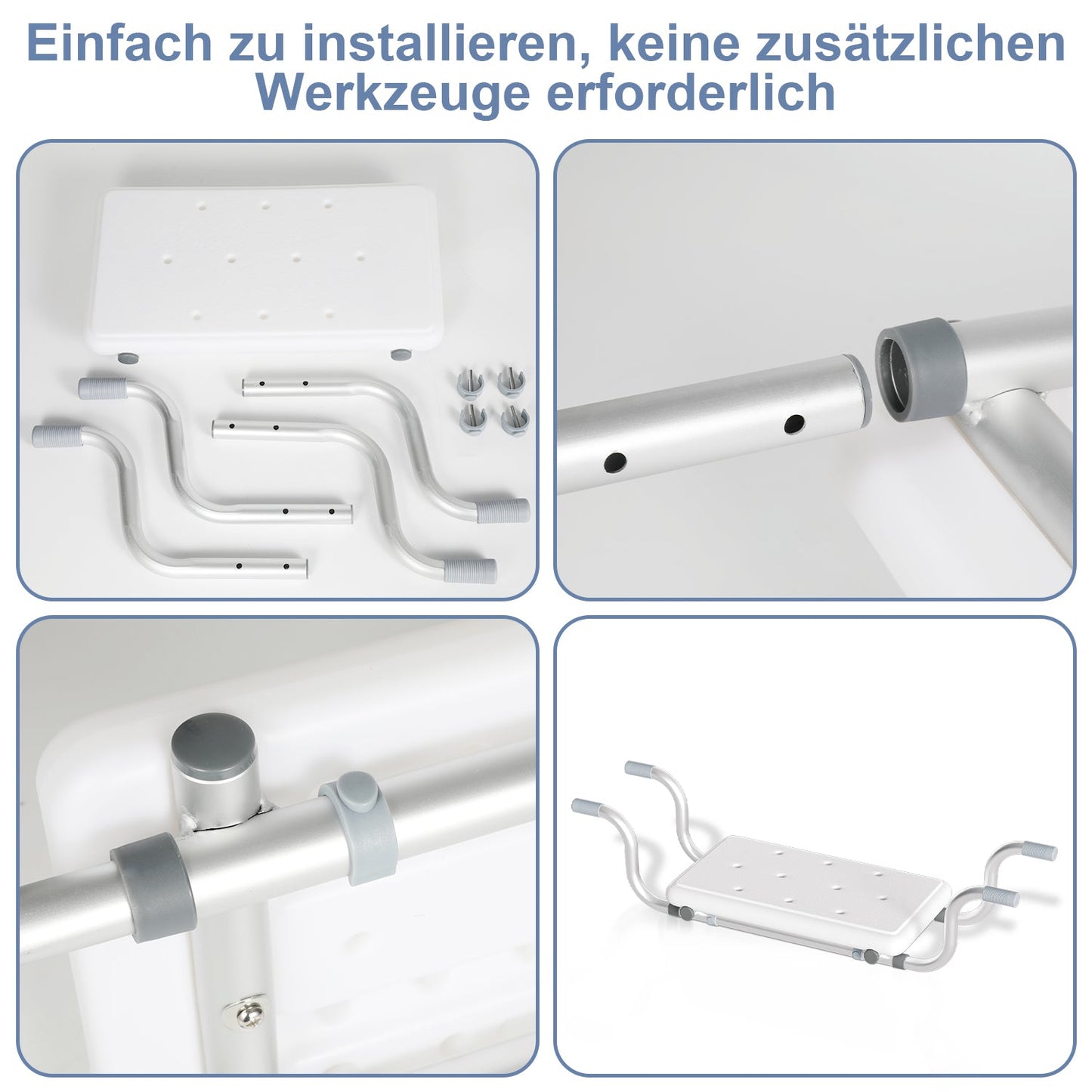 Adjustable Bathtub Seat with Aluminum Frame