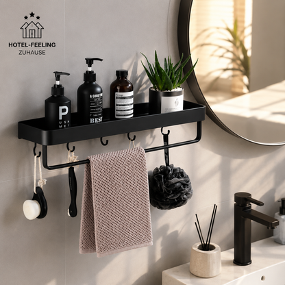 Kellan Wall-Mounted Bathroom Shelf Black