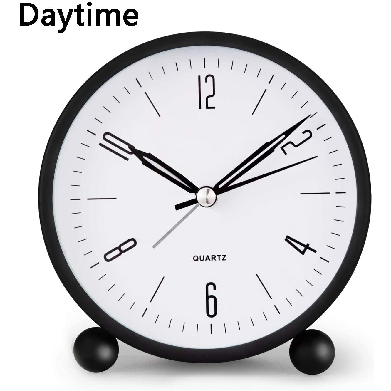 Compact analog watch with silent second hand