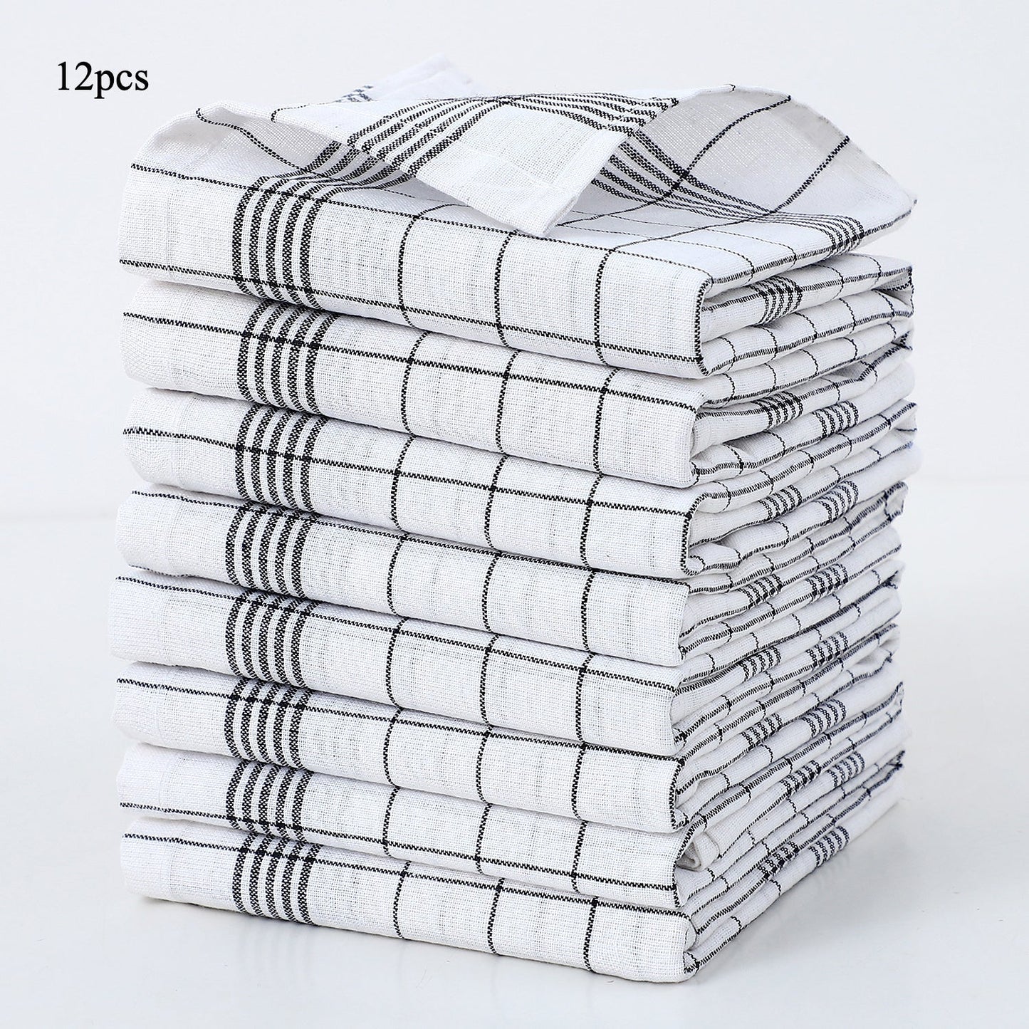 Dish Towel Set 12 Pieces Made of Cotton