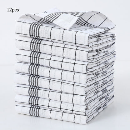 Dish Towel Set 12 Pieces Made of Cotton