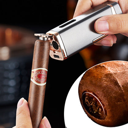 Lighter with LED Display and Triple Jet Flame