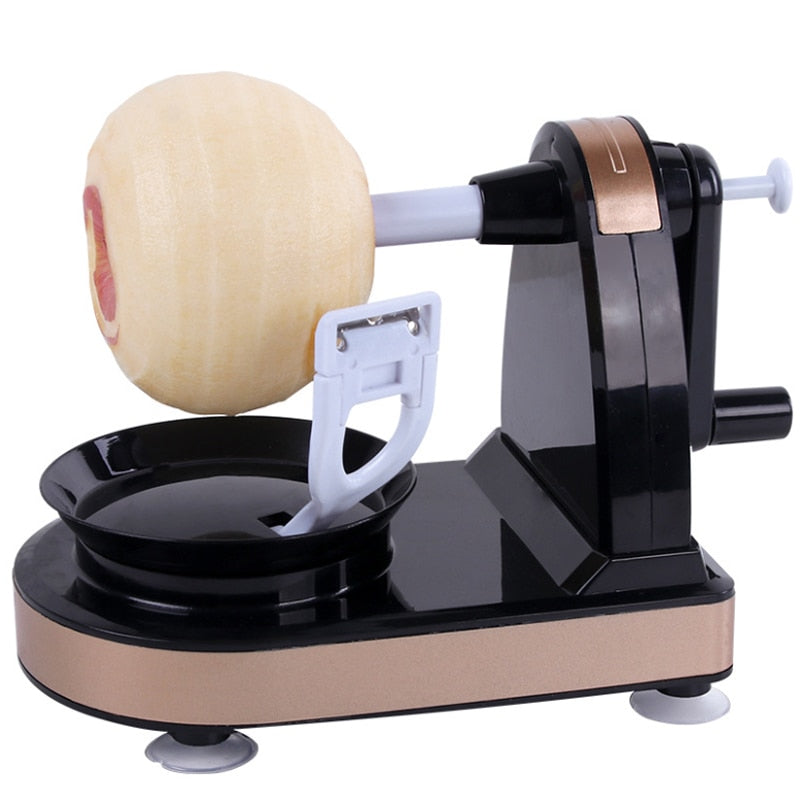 Apple peeler with corer and slicer