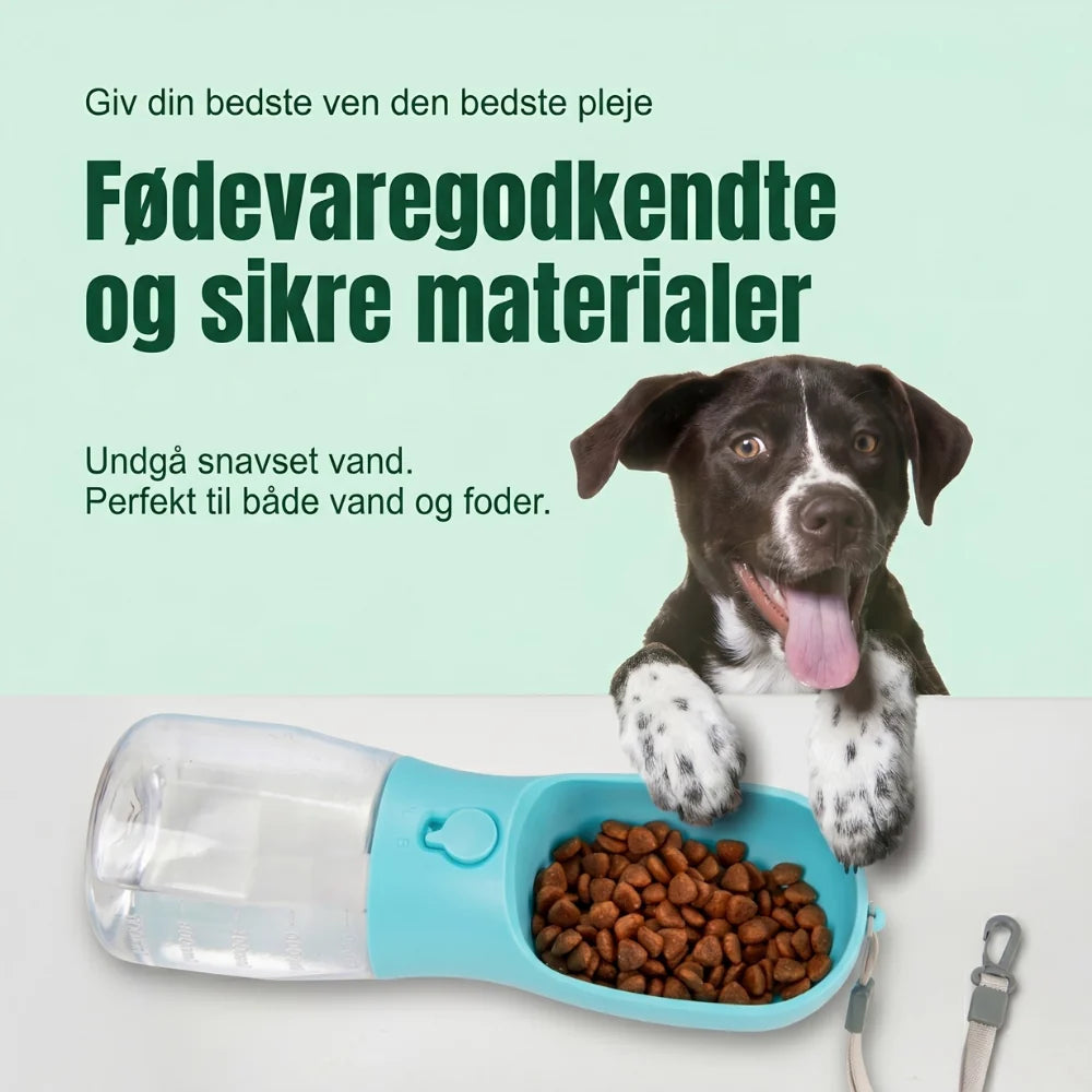TrailBuddy™ – 3-in-1 Dog Drinking Bottle with Food Container