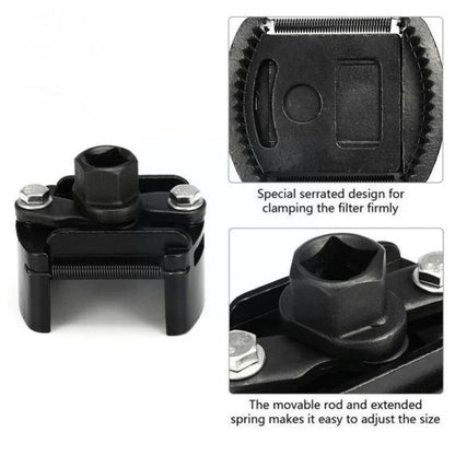 Adjustable Oil Filter Wrench 60–80 mm | 2-Claw Grip for Oil Filters