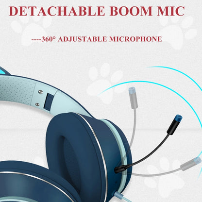 Gaming Headset Cat Ear LED Lighting USB 3.5mm
