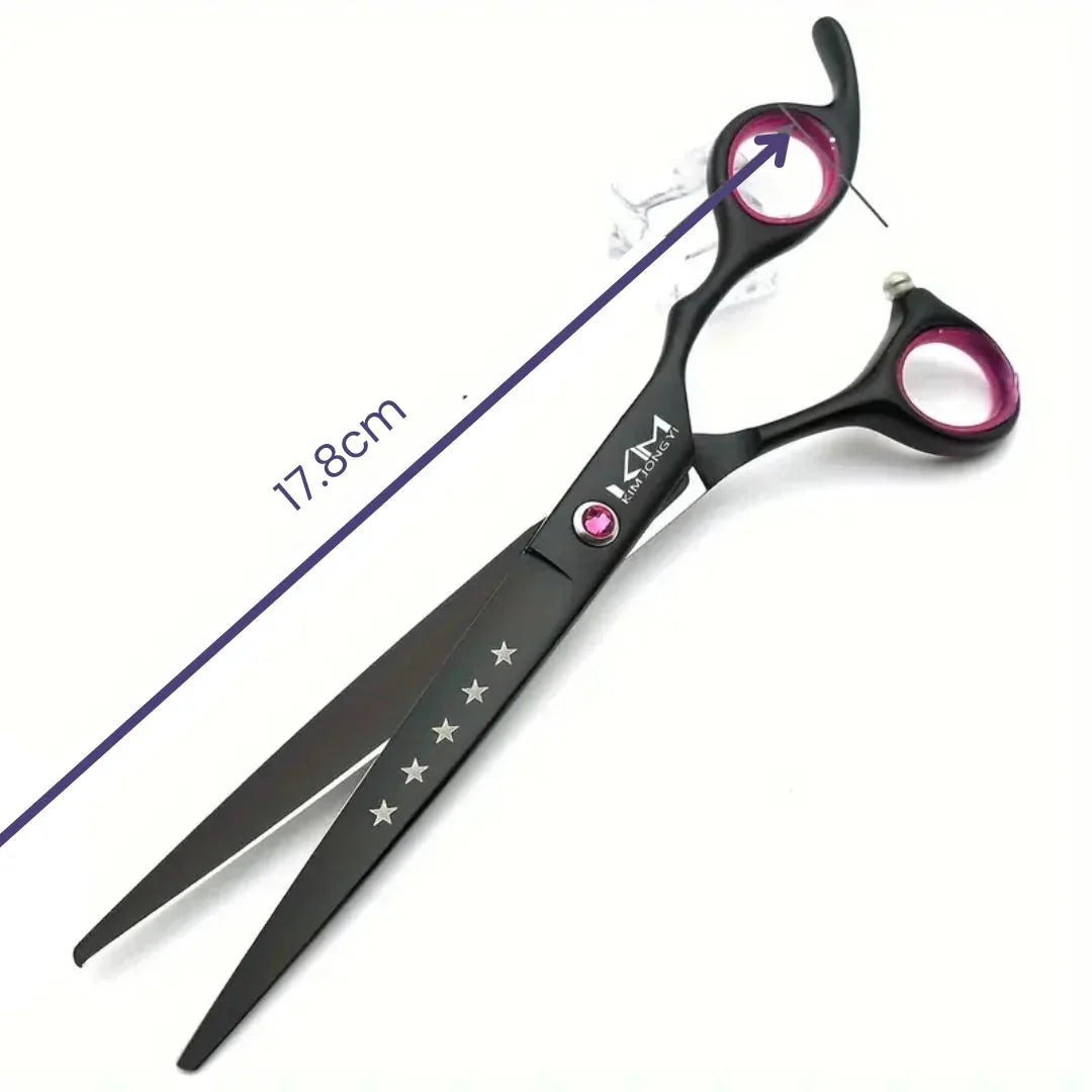 Dog grooming kit with stainless steel blades and ergonomic handles