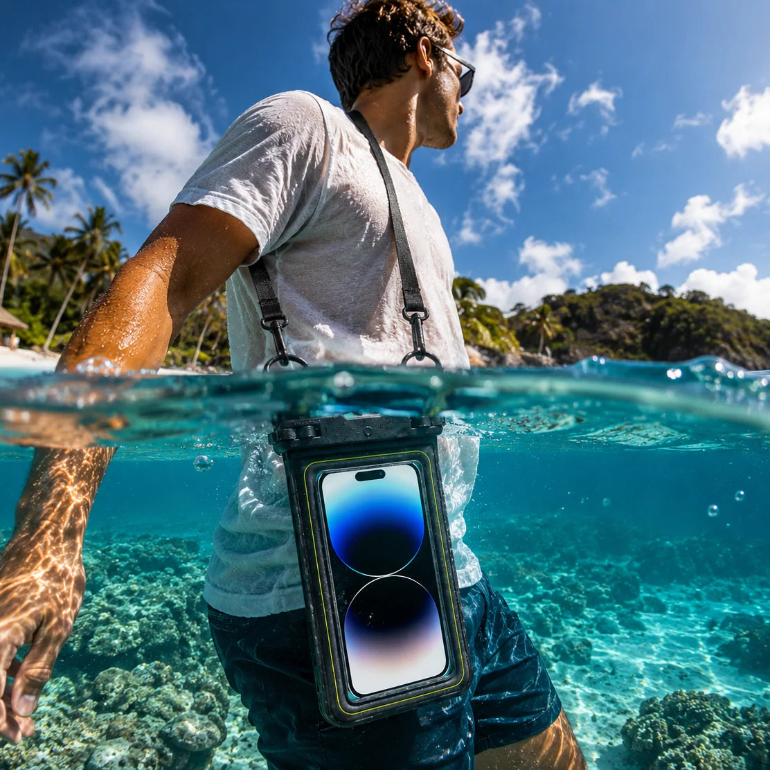 Water-Resistant Smartphone Case with Shoulder Strap