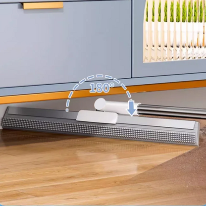 Floor Squeegee with Rubber Lip & TPE Bristles