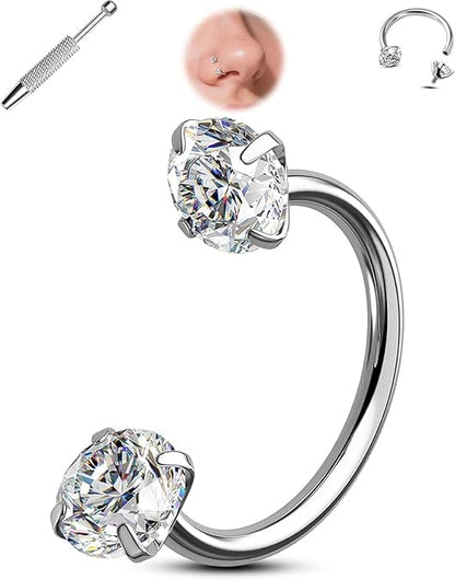 Horseshoe ring nose with internal thread