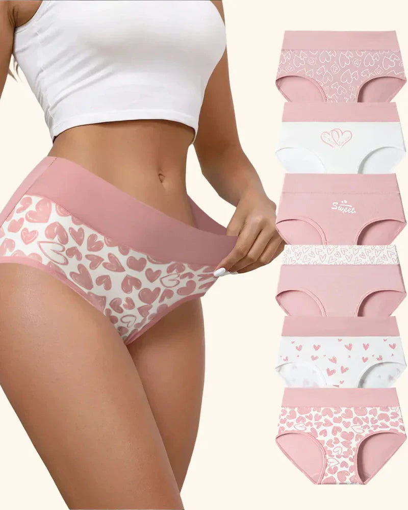 Women's High-Waist Cotton Briefs (6-Pack)