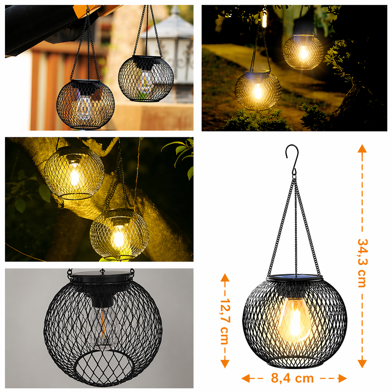 Retro Solar Light I Metal for the Garden