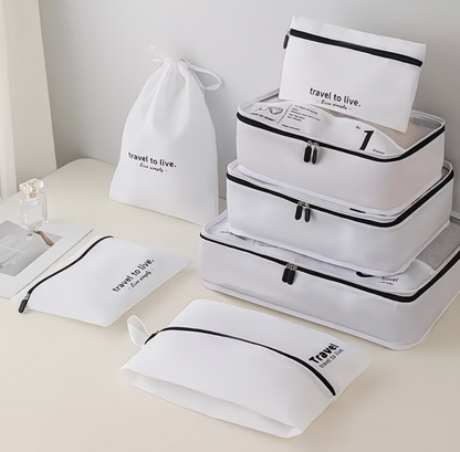 7-piece suitcase organizer set water-repellent