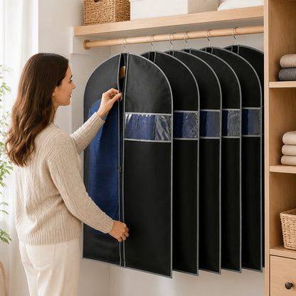 Breathable Clothing Cover Made of Polypropylene (Clear Viewing Window & Lockable Zipper)