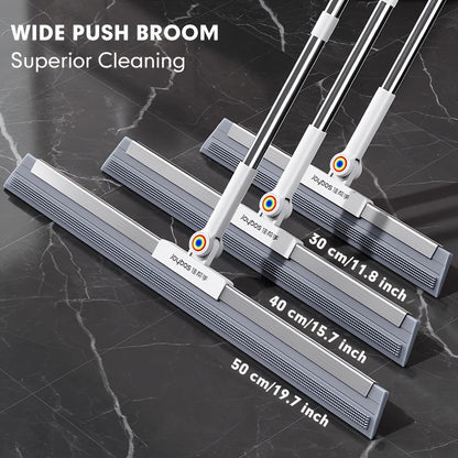 Floor Squeegee with Rubber Lip & TPE Bristles
