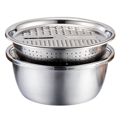 Vegetable Cutter Set with Grater, Sieve, and Mixing Bowl