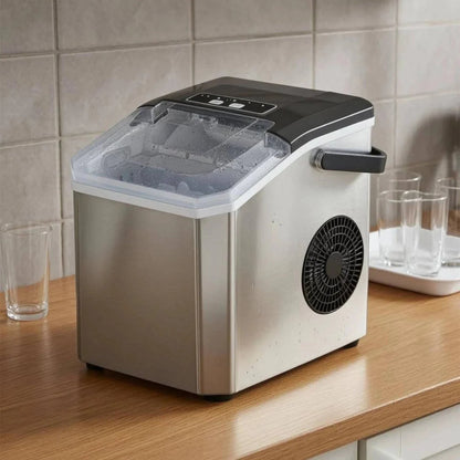 ICEFLOW Compact Ice Maker with Transparent Lid