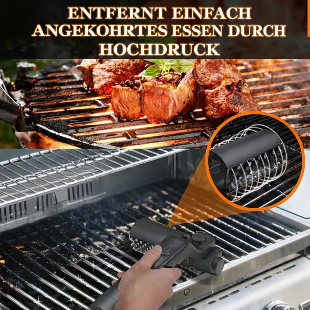 PowerScrubPro™ — Make your grill spotless in no time and enjoy more time with your loved ones!