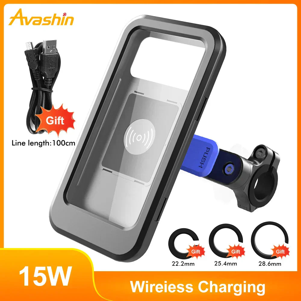 Bike Phone Mount with Wireless Charging