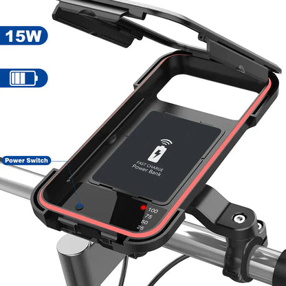 Bike Phone Mount with Wireless Charging