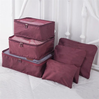 Suitcase Organizer Set with 6 Packing Pouches