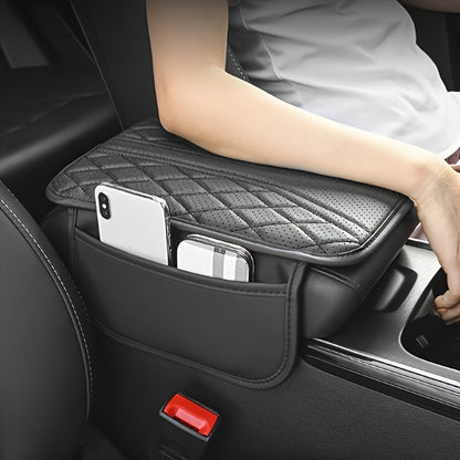 Car Armrest Organizer PU Leather with Pocket