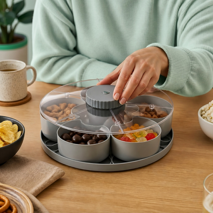 ServeSpin Turntable with Compartments