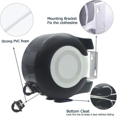 MegaDry™ Retractable Clothesline 2×15 m