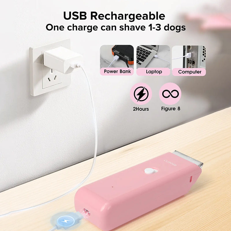 Wireless Pet Hair Clipper for Dogs & Cats